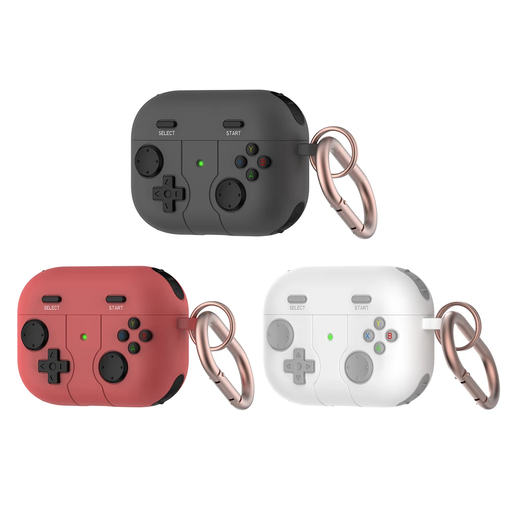 Защитный чехол в форме контроллера с крючком, силиконовый защитный чехол, сменные аксессуары для Apple Airpods Pro 2, аксессуары для защиты от падения
