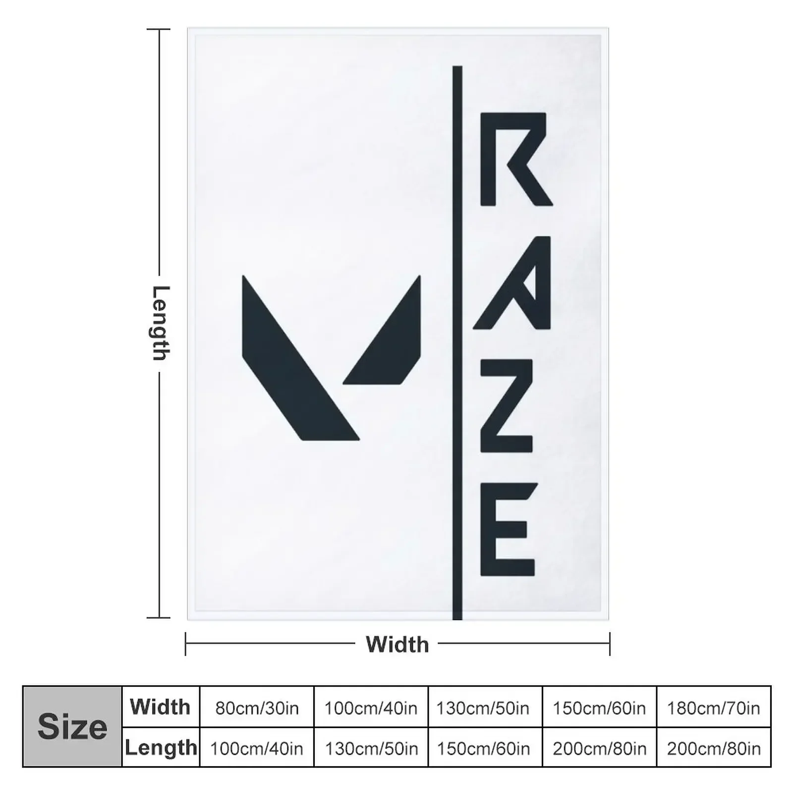 Valorants Raze Throw Blanket couch cozy soft plush fuzzy picnic outdoor blanket