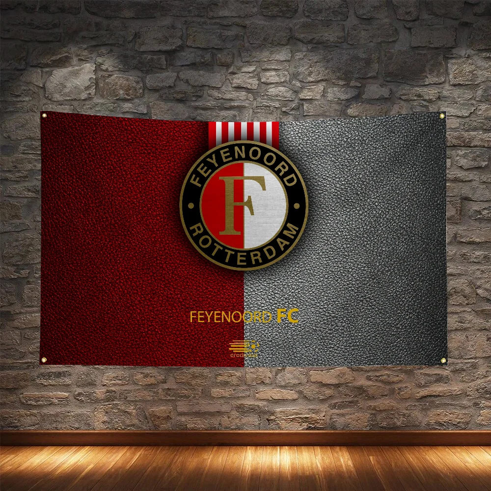 Interior Decoration Decorative Flags and Banners F-Feyenoord Outdoor Decorations Pirate Advertising Flag to Hang Home Garden