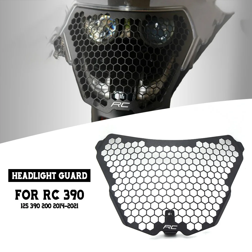 

Accessories For RC 390 125 390 200 2014 2015 2016 2017-2021 Head Light Guard Motorcycle Headlight Guard Mesh Grille Protector