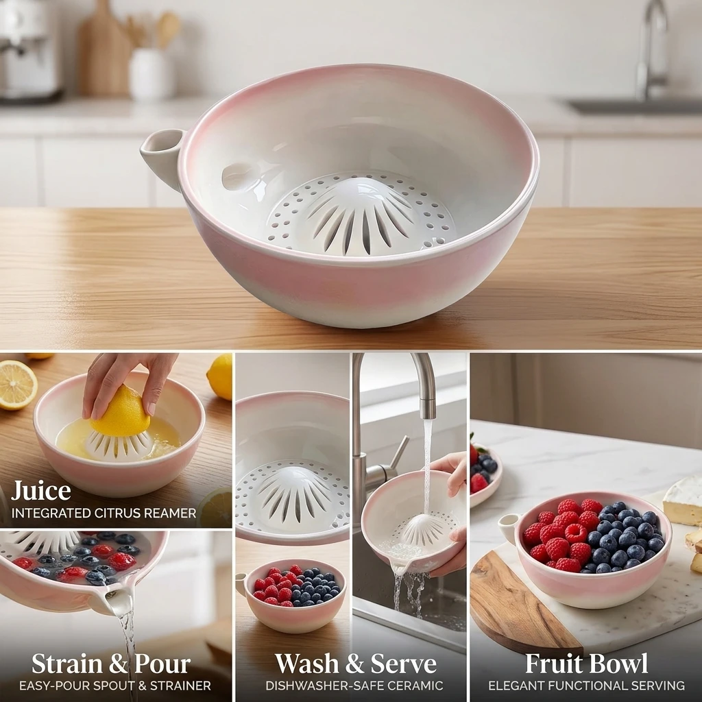 Kitchen Home Gadgets - Kreatywne ceramiczne automatyczne miski i talerze