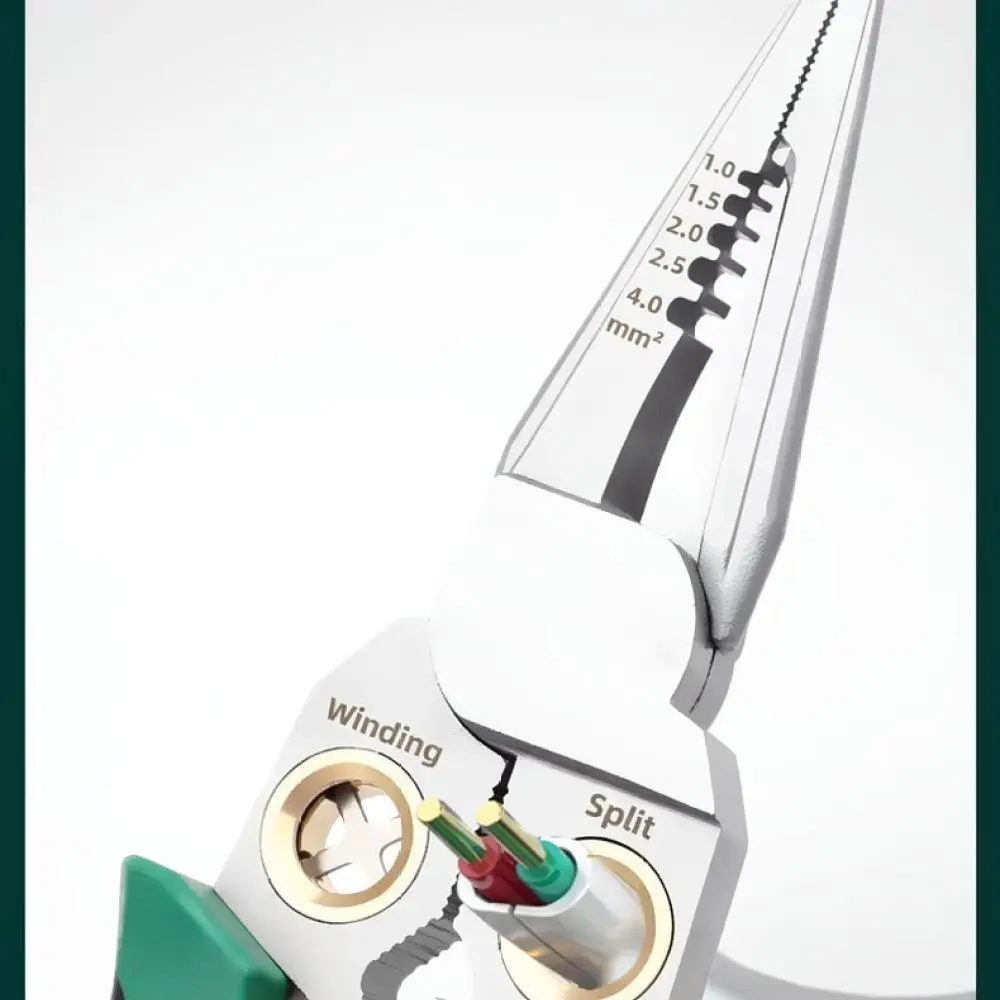Professional Wire Stripper 8 In 1 Electrician Pliers Multi Function Hand Tool Needle Nose Cutting Clamp Gadget