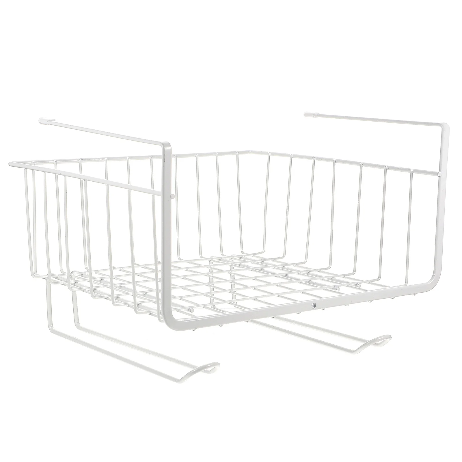 

Punch-free Hook Rack under Cabinet Shelf Storage Containers Metal Hanging Organizer Wrought Iron