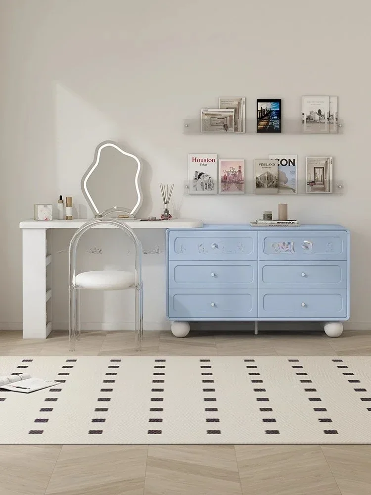 

z.13Cream wind, bedside chest, dresser, integrated telescopic desktop, light luxury, customizable