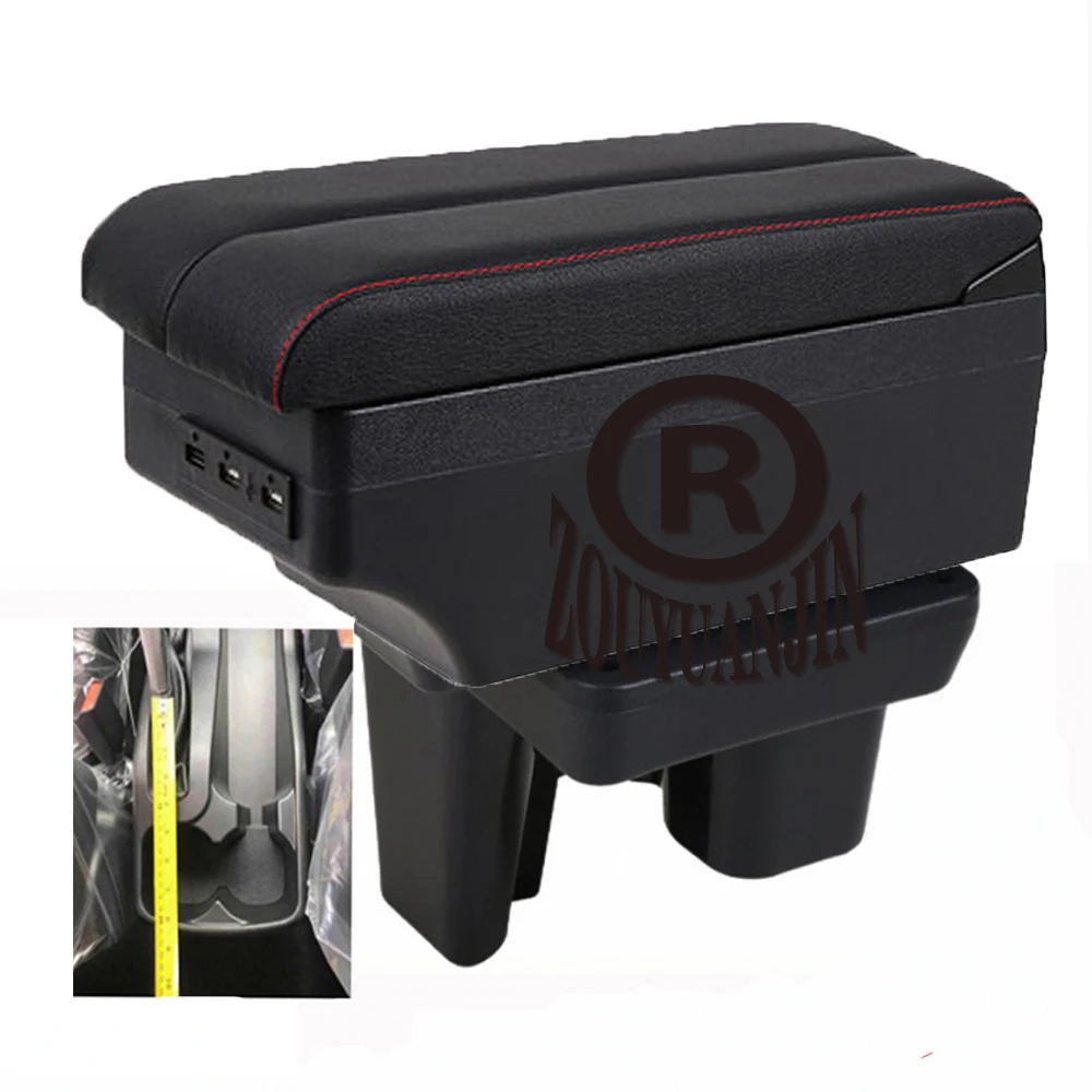 Toyota Hilux Armrest Box Elbow Rest Center Console Storage with Phone Charging USB Interface Cup Holder