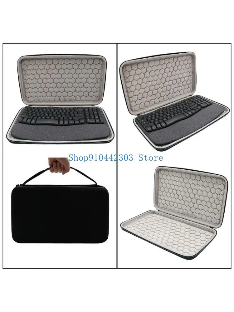 

652F Protective Travel Case for Wireless Keyboard Bluetooth-compatible Keyboard Carrying Storage Holder Waterproof Bag