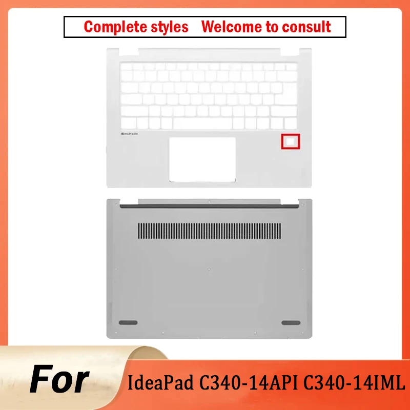 New Laptop Palmrest Lower Bottom Case For IdeaPad C340-14 C340-14API C340-14IML Upper Top Case Lower Bottom Cover Fingerprint