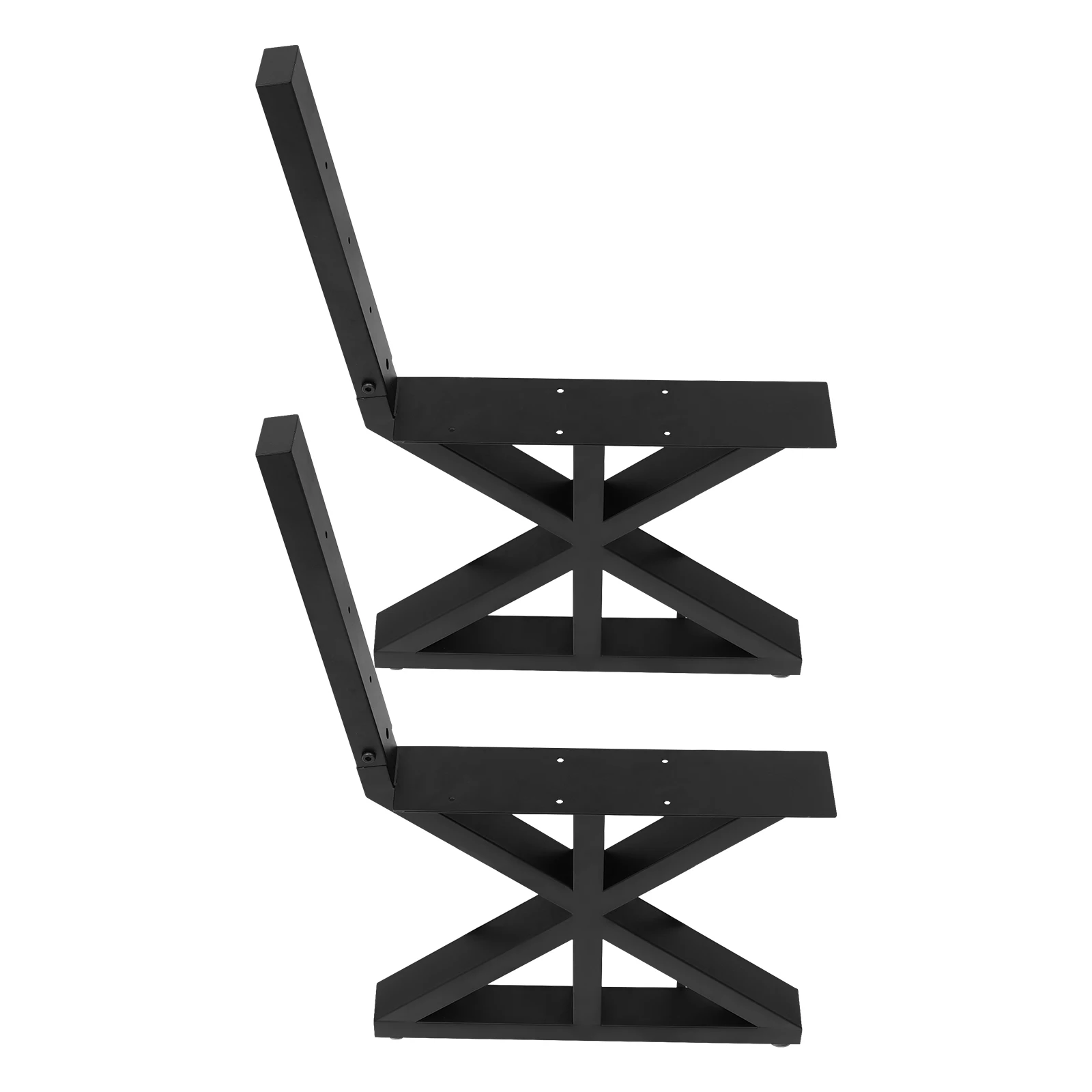 Base de cadeira de metal para perna de banco 2PCS16 polegadas com almofadas ajustáveis para os pés