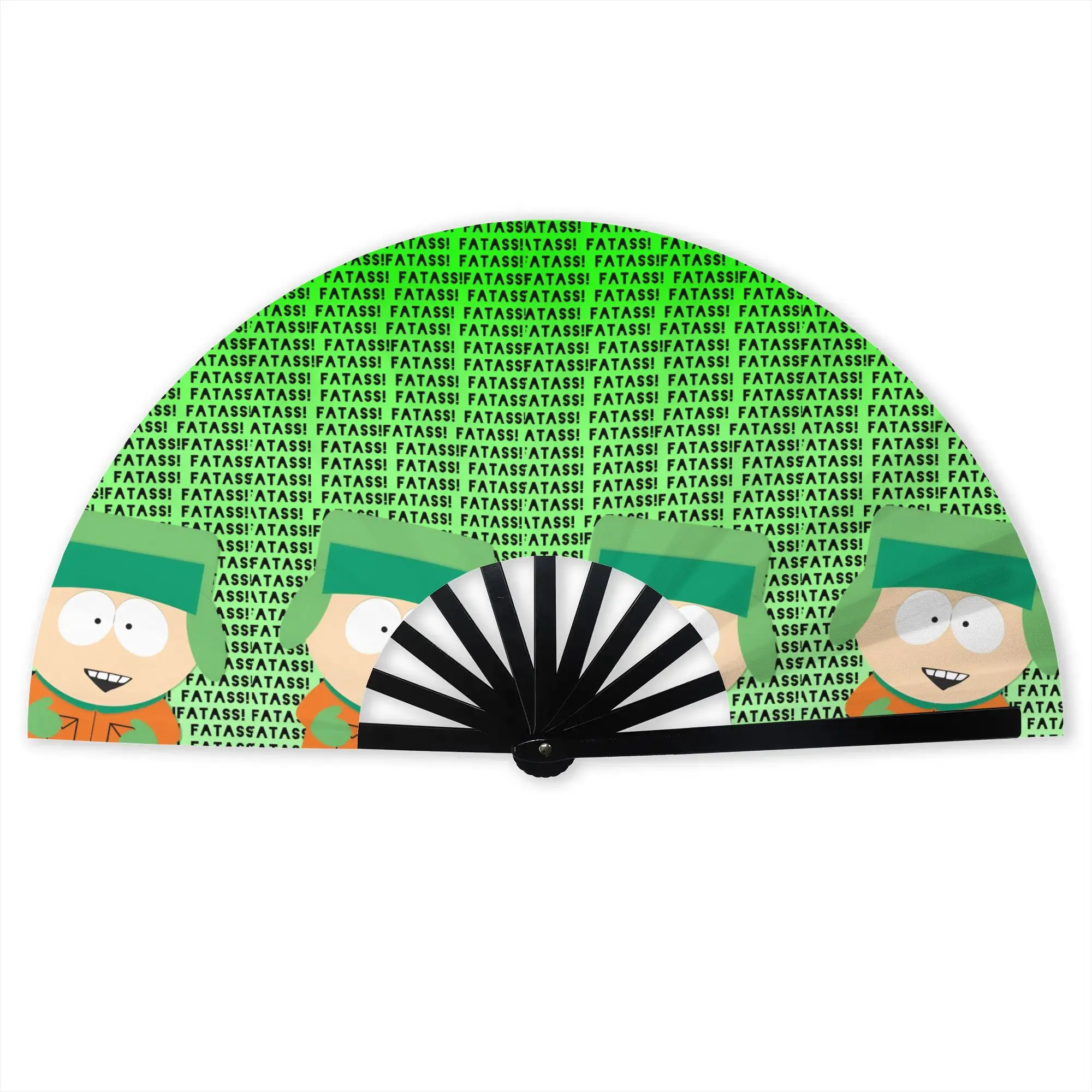 S-Southes Cartoon Manga Traditional Folding Fan Art Manga High-Quality Polyester Fans Gift Exquisite Decorative Hand Fan