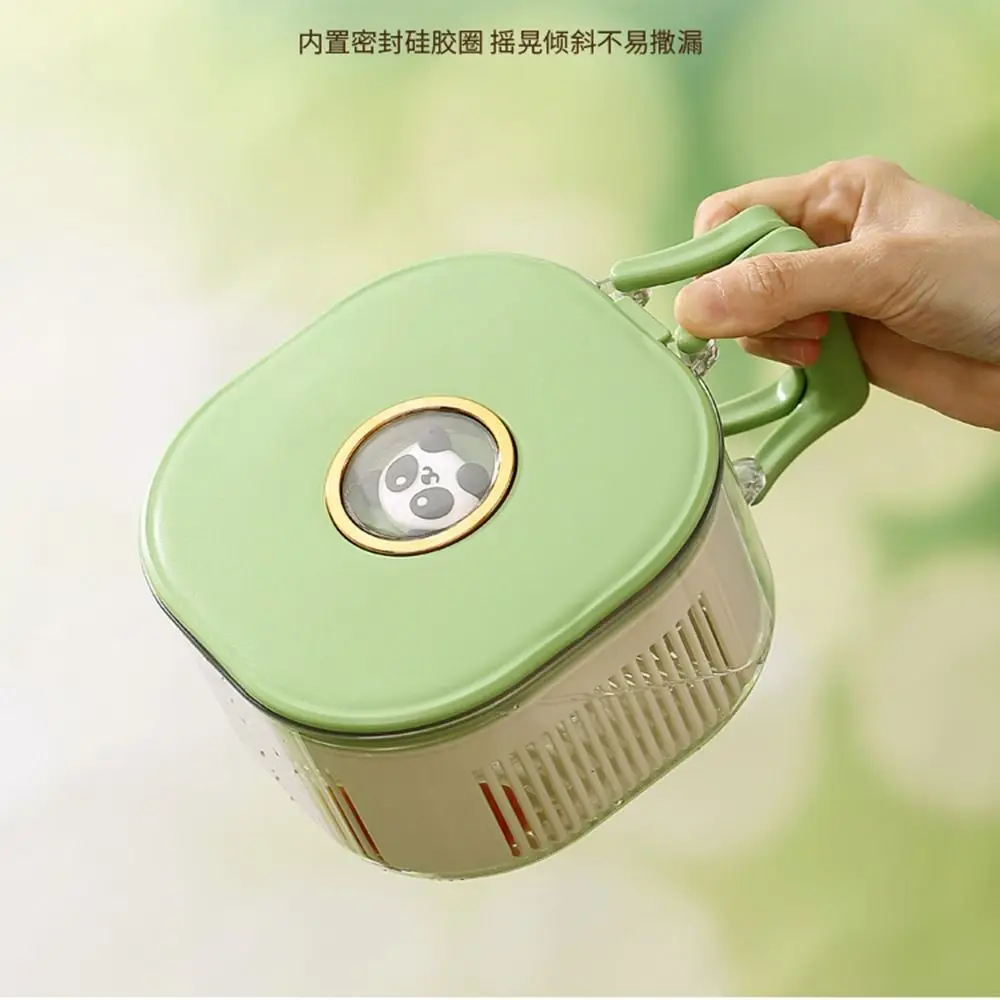 Thickened Large Drain Basket with Lid Foldable Handle Food Grade Vegetable Water Filter Leakproof with Small Forks