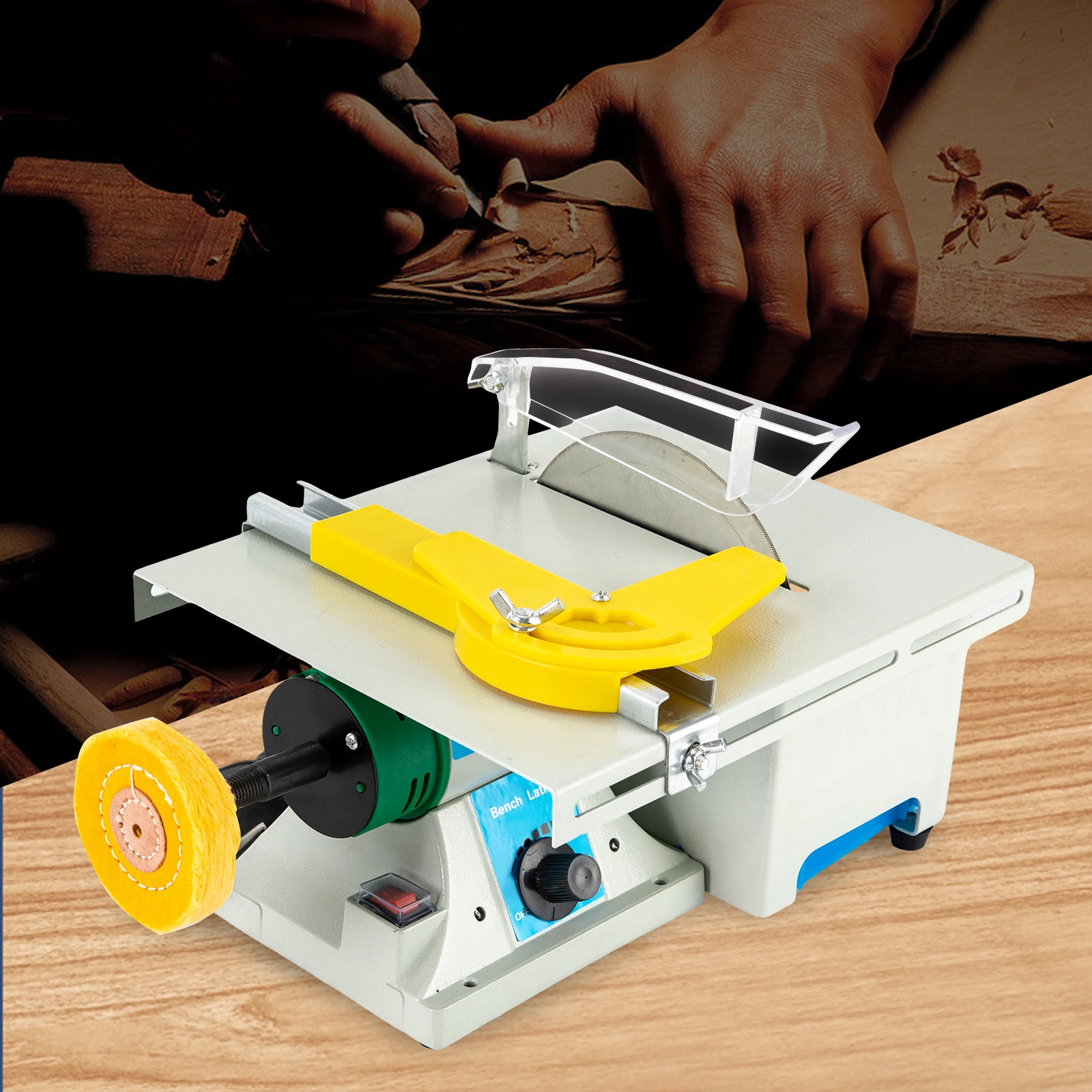 Mini-Tischkreissäge, Polierer zur Schmuckherstellung, 750 W, 10.000 U/min, flexibler Schaft, multifunktionale Tischschleifmaschine, Schleifmaschine, Poliermaschine