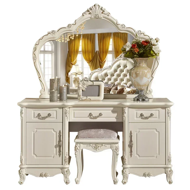 Practical European Dressing Table, Bedroom Cabinet, Small-sized Dressing Table, Princess Wind