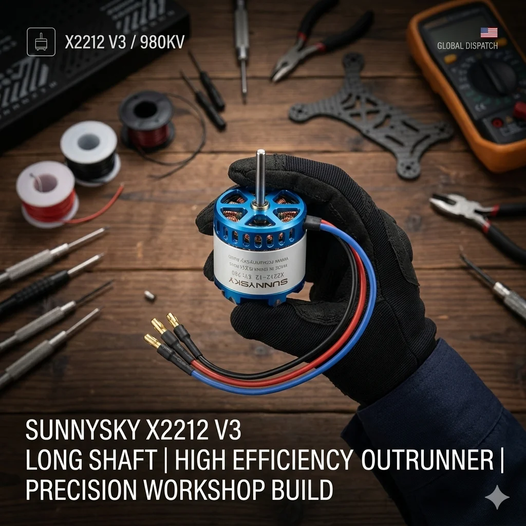 SUNNYSKY X2212 V3 Long Shaft Edition | 980KV-1400KV Brushless Outrunner | Premium Power System for RC Fixed-Wing Aircraft
