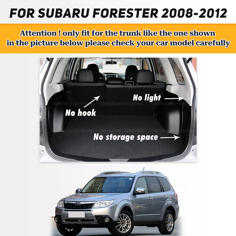 Car Floor Mats For Subaru Forester  2008-2012 11 10 09 Trunk mat Cargo Liner Protection Carpet Custom Floor Liners Accessories