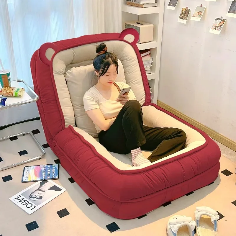 Klappbare umwandelbare Chaiselongue zum Entspannen, ergonomische Gamer-Wohnzimmerstühle, moderne Freizeitstühle, nordischer Bodenstuhl, platzsparend