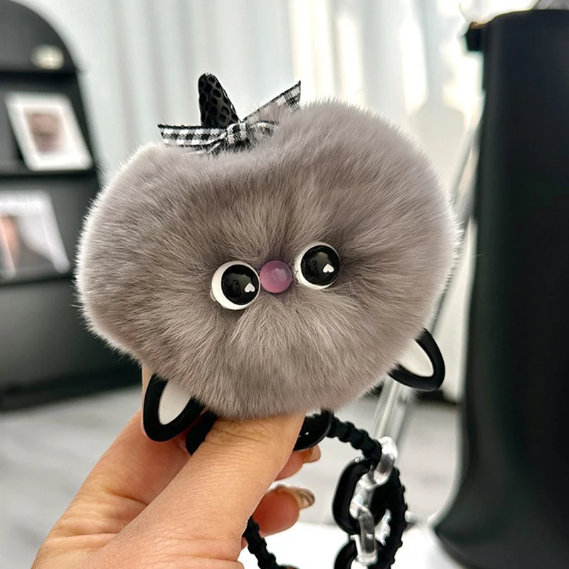 Bonito dos desenhos animados de pelúcia pequeno gato pingente chaveiro para mulheres meninas kawaii moda criativa mochila decoração acessórios presentes