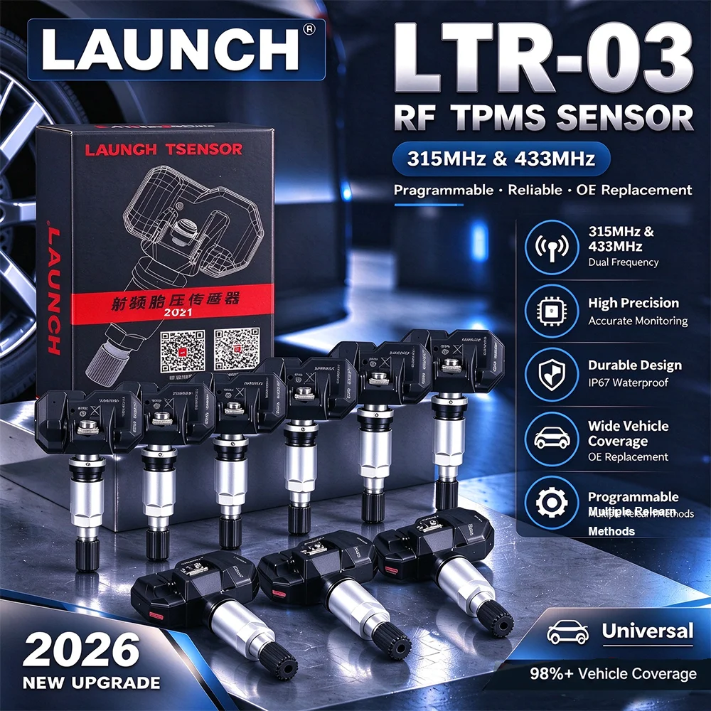 2026 Launch RF03 TPMS Sensor 315/433MHz Car Tools for Auto Repair Mechanic Tire Pressure Sensor for Toyota for Ford for BMW