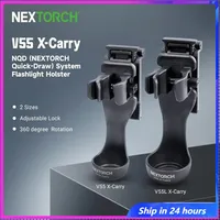 NEXTORCH Tactical Flashlight Holster Handheld Flashlight Holder Pouch with 360 Degree Rotation V55 21-31mm Head Diameter 19-23mm