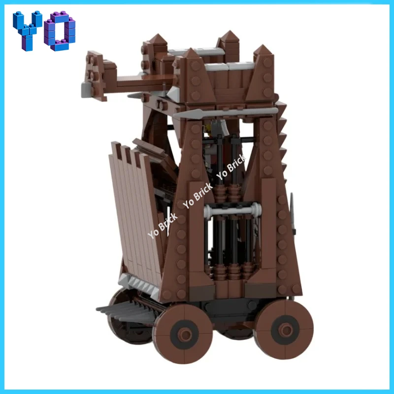 DIY Medieval Battle Blocks Siege Tower & Catapult Leisure Handmade Castle Warfare Building Brick Toy