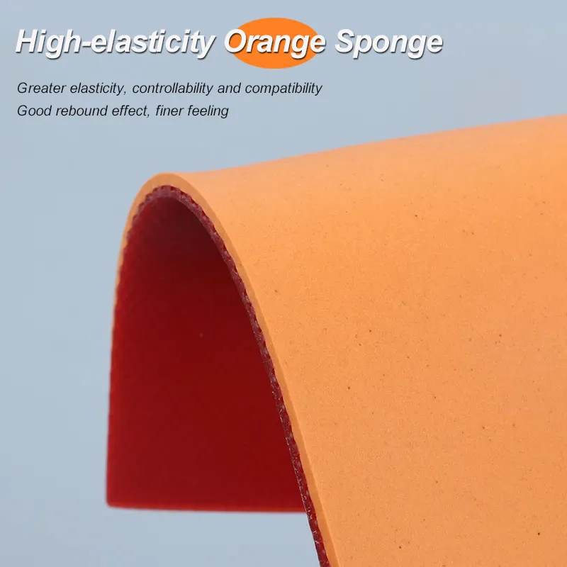 729 Battle 2 تنس الطاولة المطاطية المهنية لزجة بينغ بونغ Topsheet مع إسفنجة برتقالية مرنة مسبقة الضبط