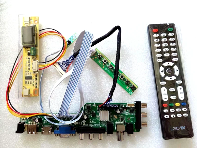 Yqwsyxl kit for SVA156WX1-01TB TV Controller Driver Board Digital Signal DVB-T DVB-T2 DVB-C LCD  screen Controller Board