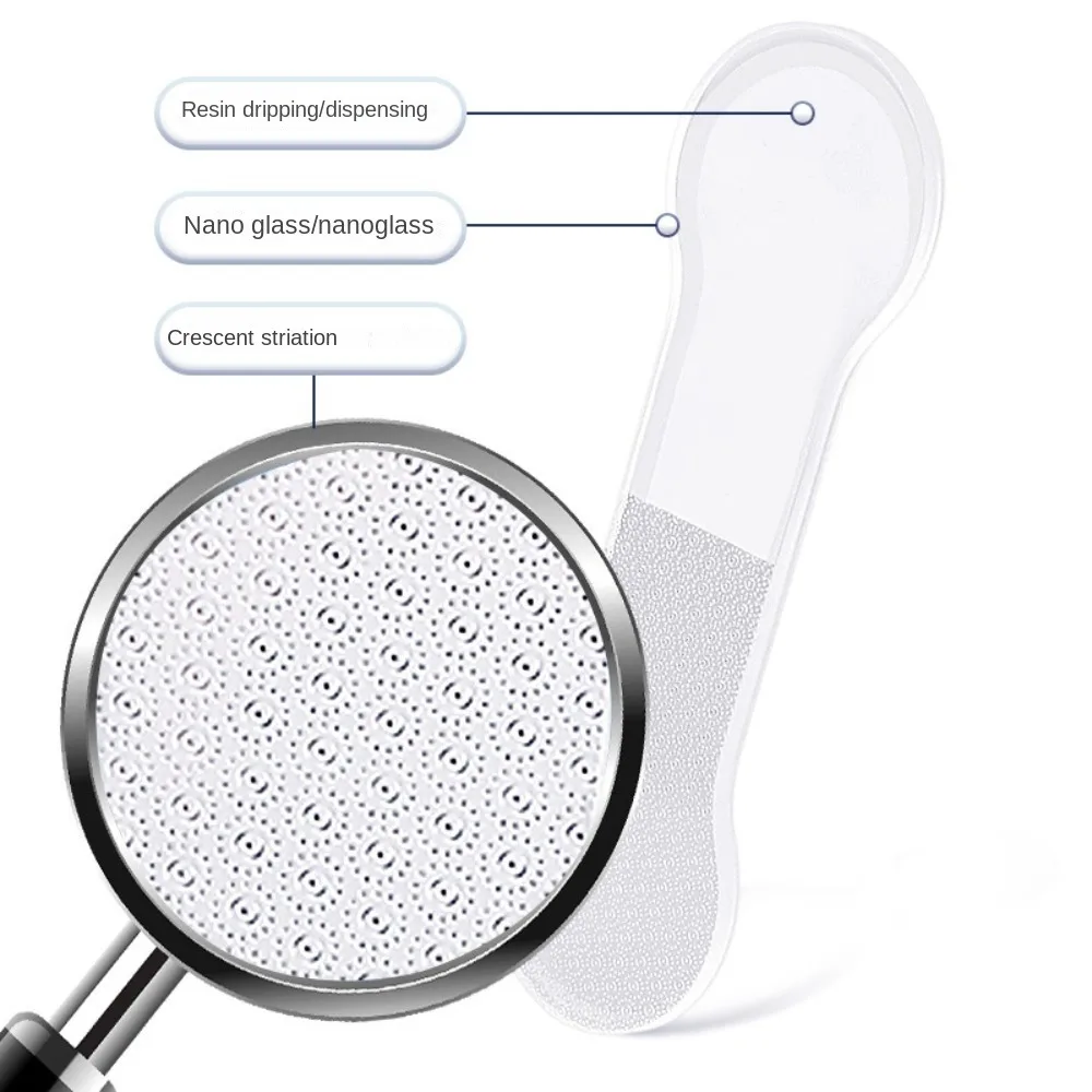 Depurador de pies Nano vidrio, herramientas para el cuidado de los pies, herramienta de pedicura de vidrio transparente, escofinas de pedicura, eliminador de callos y piel muerta