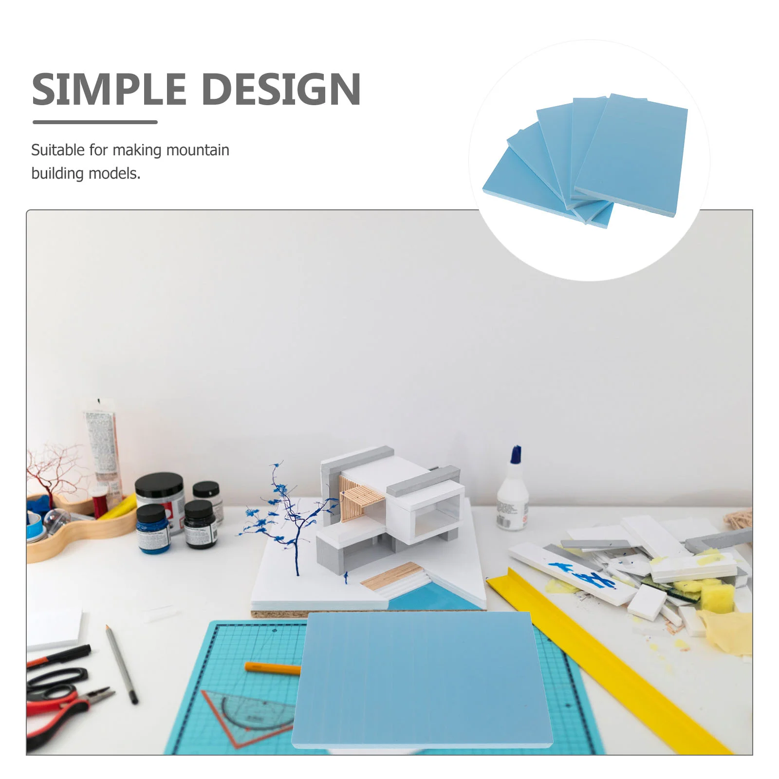 Diorama modelo de escena de tablero de espuma, Material de bricolaje, fabricación de artesanías, plataforma