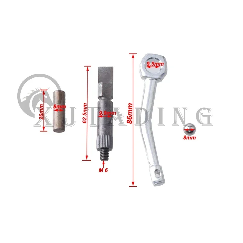

1 комплект рычага сцепления, стержень шарового штифта для 49cc 66cc 80cc, 2-тактный моторизованный велосипедный двигатель, детали