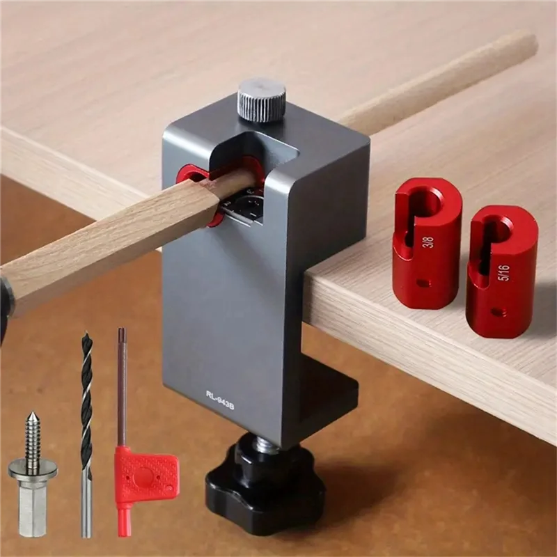 

BAAE Dowel Maker Jig Tenon Dowel Plug Cutter W/Alloy Blade Adjustable Drill Guide Positioner For Wood Sticks Making