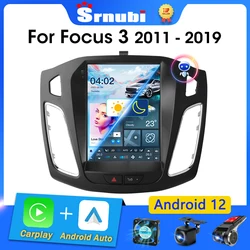 Srnubi-Autoradio Carplay Android 12 de 9.7 Pouces, GPS, DVD, Stéréo, Lecteur de Limitation, 2 DIN, pour Ford Focus 3 Mk 3 2011 2012 - 2019