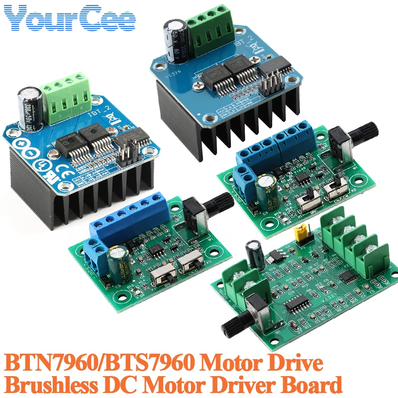 BTN7960 BTS7960 High Power Double Driver Board Module 43A H-bridge Motor Current Diagnostic DC Controller for DIY Smart Car
