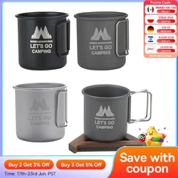 300ML Camping Mug Titanium Cup Tourist Tableware Picnic Utensils Outdoor Kitchen Equipment Travel Picnic Cooking Set Cookware