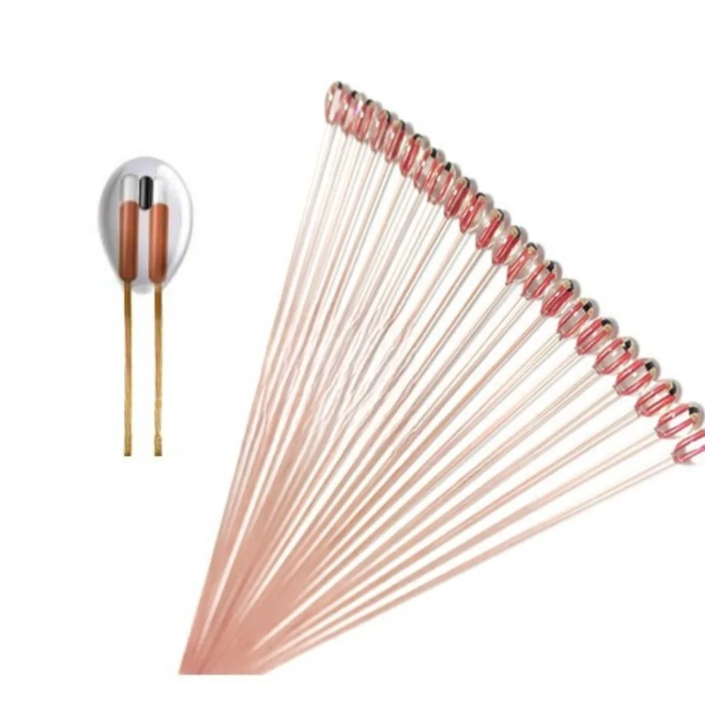 10PCS Termistore NTC ad alta temperatura MF51 100K 3950 1% 60mm Vetro sigillato per stampante 3D Focolaio Sensore di temperatura RepRap Prusa