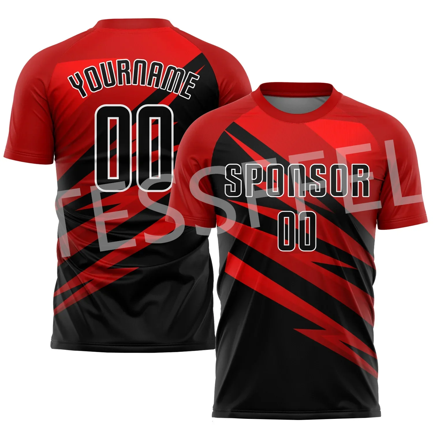 Custom Name Football Team Suits Soccer Sports Jersey Retro 3DPrint Summer Casual Harajuku T-Shirts Streetwear Short Sleeves XA26