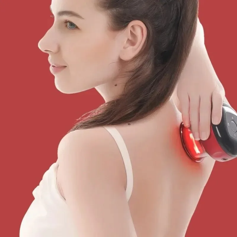 Massaggio raschiante per il corpo dispositivo elettrico intelligente per coppettazione sottovuoto dispositivo per ventosa per il collo posteriore massaggiatore per braccio strumento per massaggio di bellezza