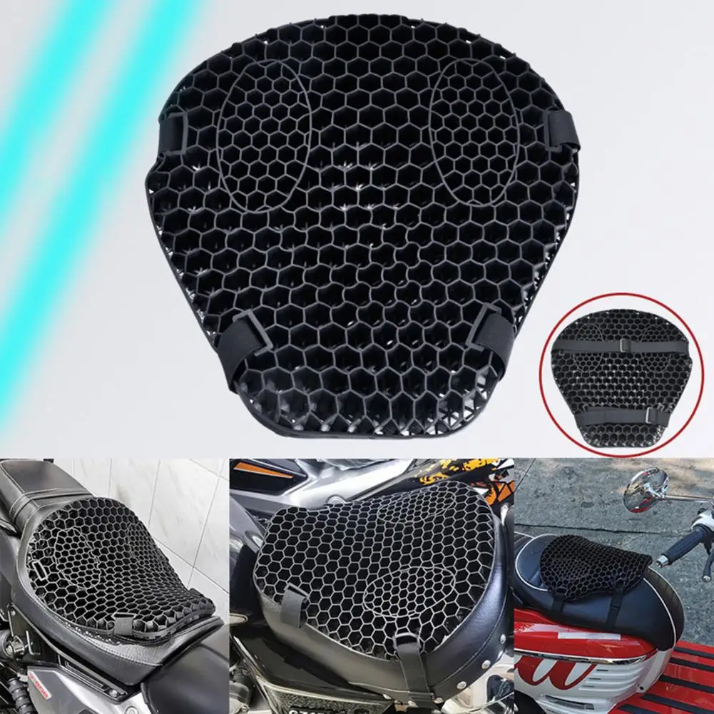 Capa de assento alternativa esponja para motocicleta, Almofada, 3D Honeycomb Design, Absorção de choque, respirável, conforto, motocicleta