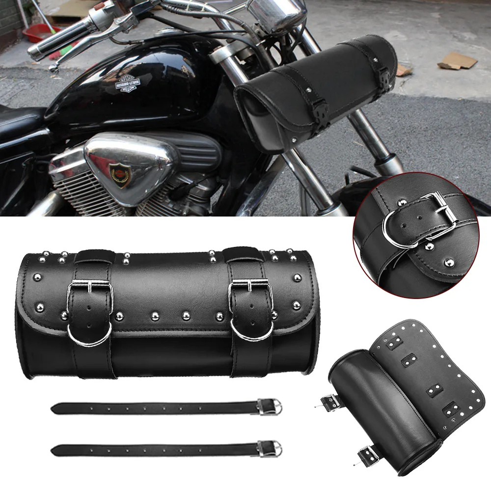 

Universal Bags Black Motorcycle Tool Bag Front Fork Handlebar Saddlebag Roll Barrel Racing Tail Barrel Storage Accessories