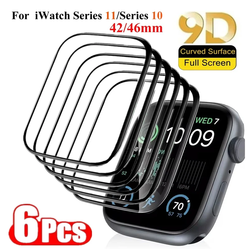 6Pcs Ceramic Film for Apple Watch 11 10 9 8 7 6 SE 5 46MM 42MM 45MM 41MM 44MM 40MM Screen Protector for IWatch Ultra 49MM Film