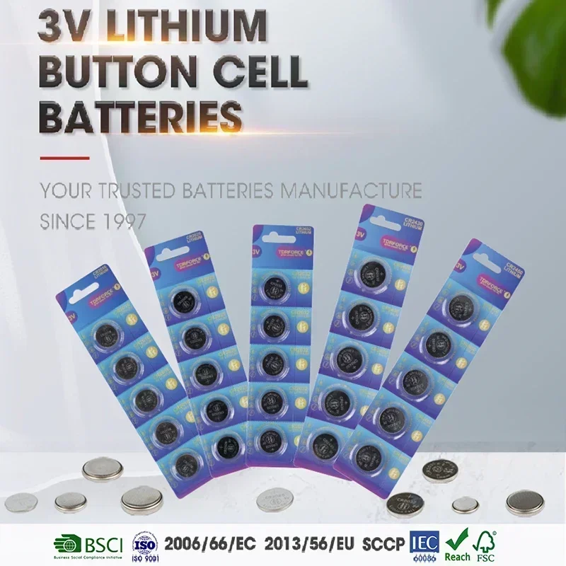 CR2450 Lithium Button Coin Cell Battery, 550mAh Capacidade, 3V, Relógio, Calculadora, Brinquedos, Carro, Remoto, 2-50Pcs