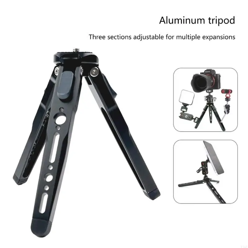 Y4QF Portable Cellphone Tripod for Camera Phone Phone Holder Action Camera Adapter Stable Grip Portable Recording Accessories
