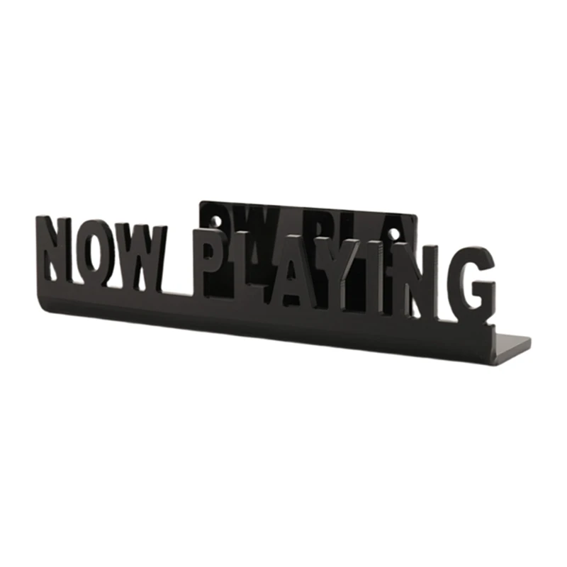 Wall Mount CD Record Display Stand Now Playing Acrylic Vinyl Record Shelf for Home Decoration Black-A07G