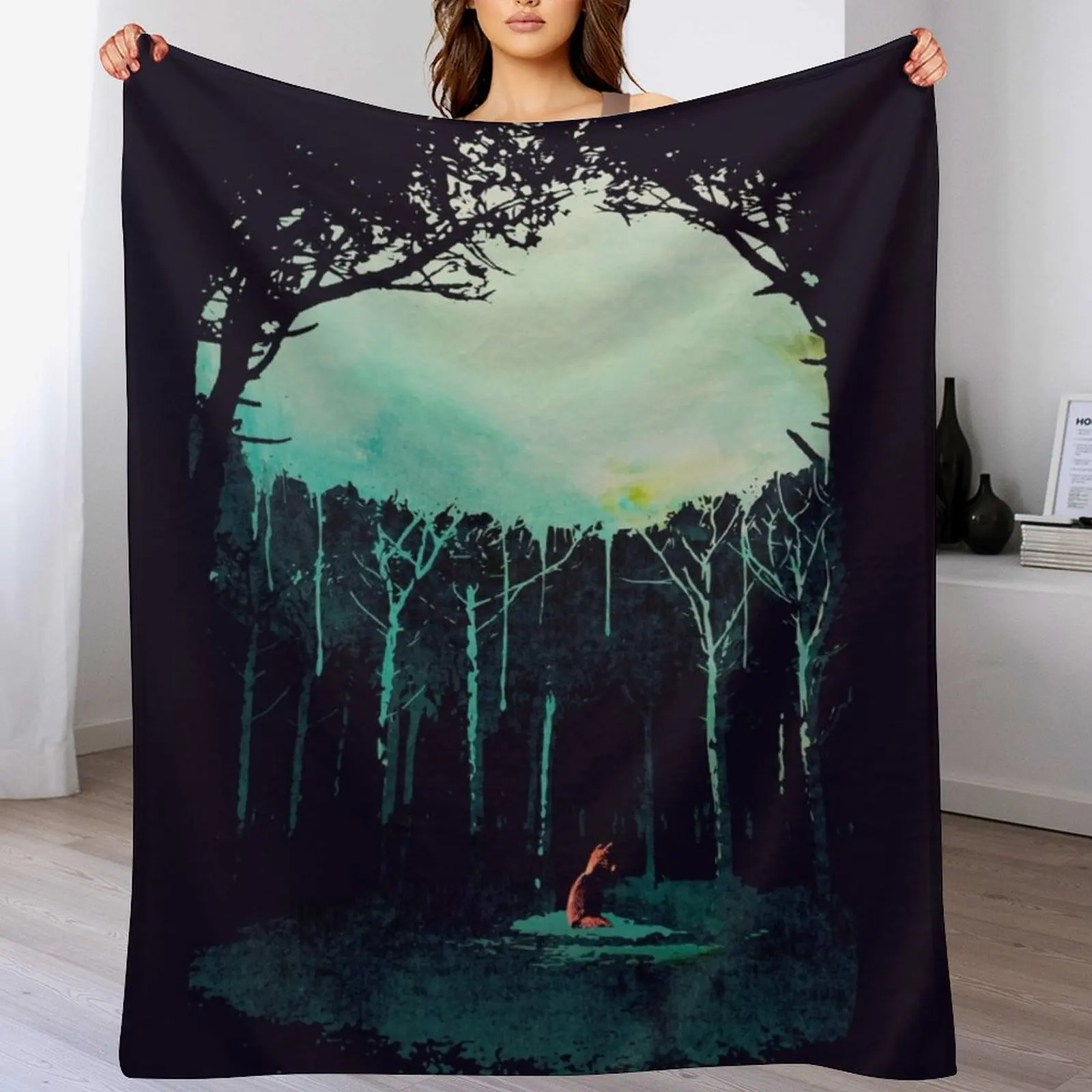 

Deep in the forest Throw Blanket Picnic Stuffeds Multi-Purpose Thin Blankets