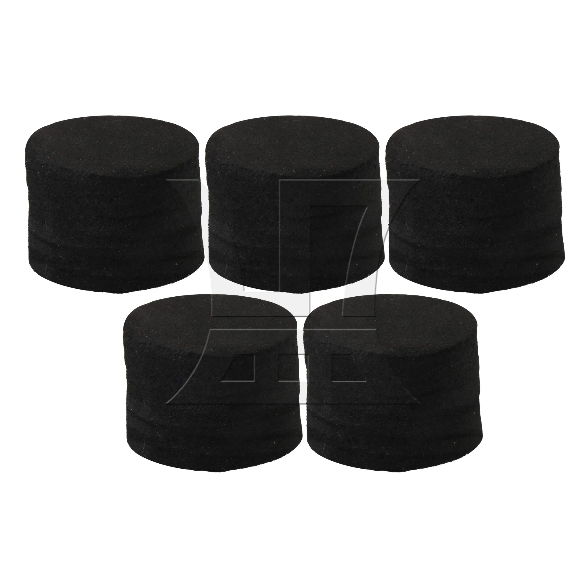 Yibuy 5Pcs Black Electronic Sponge Column for Drum Accessories 36x20mm