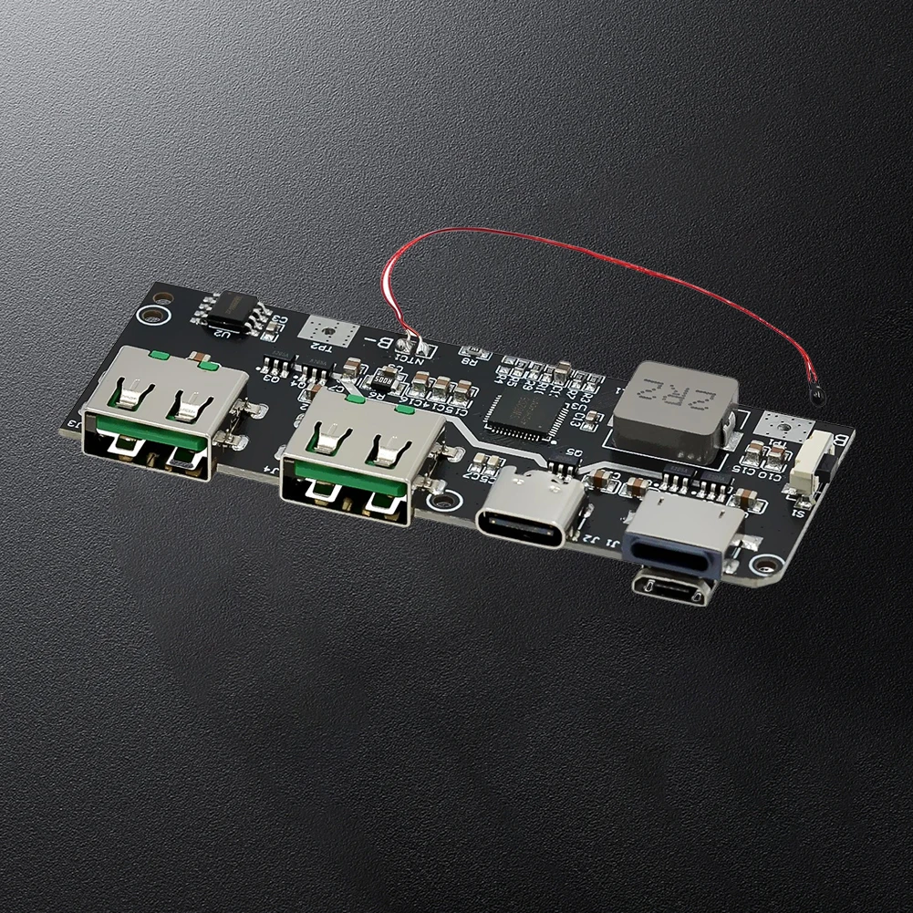 Qc4.0 qc3.0 duplo usb 22.5w micro/tipo-c usb banco de potência móvel carregamento rápido módulo de energia móvel temperatura/proteção de circuito
