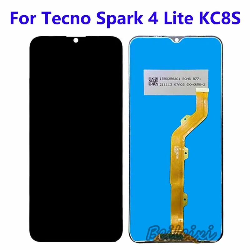 

For Tecno Spark 4 Lite KC8S LCD Display Touch Screen Digitizer Assembly Replacement Accessory