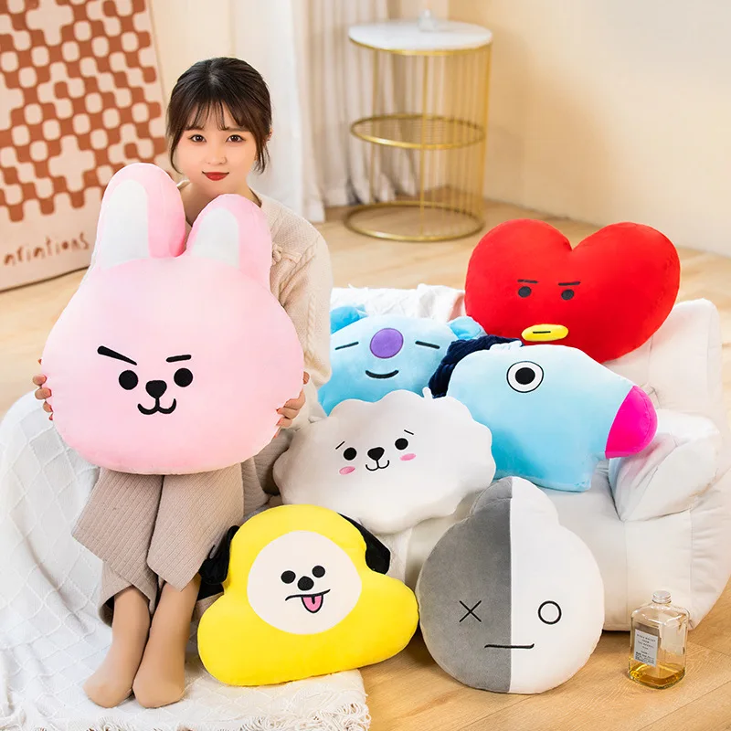 35/50Cm Bt21 Small Animal Plush Pillow Kawaii Cartoon Soft Plush Doll Toy Girl Office Backrest Sofa Decoration Birthday Gift