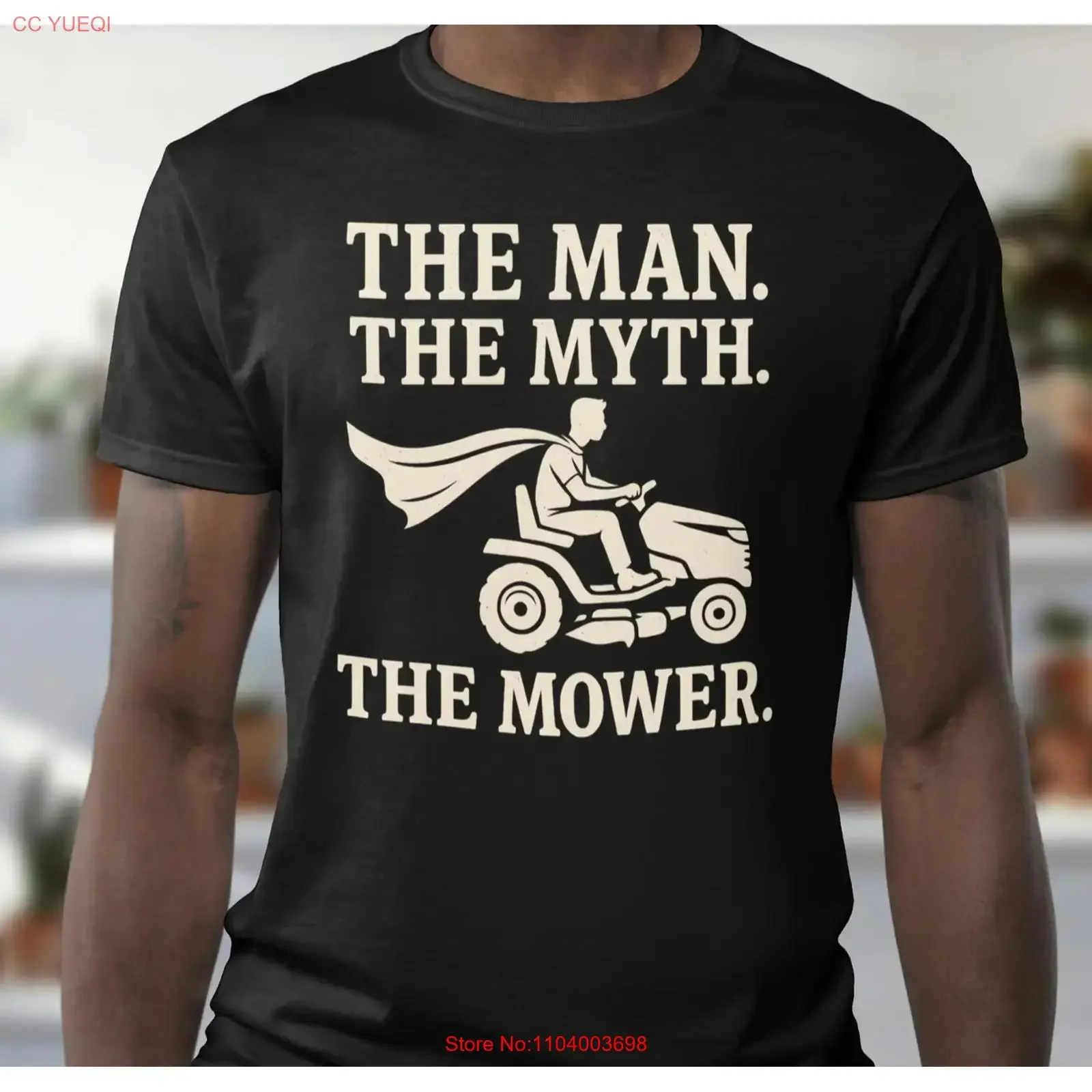 

The Man Myth Mower Funny Father's Day T Shirt for Dad Lawn Mowing vintage Washed Soft Top For Everyday Wear Slightly Versatile