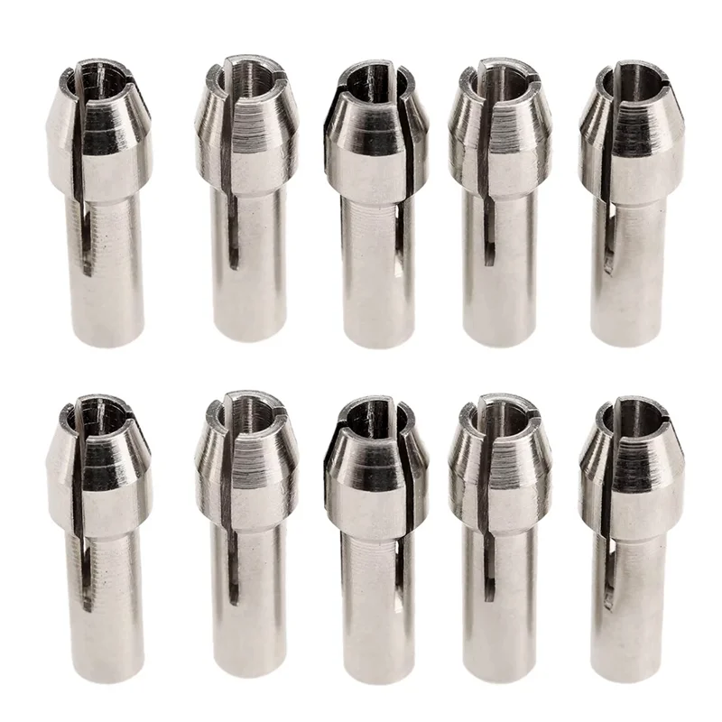 ABRS-MINI เจาะ Chuck 1/8 นิ้ว (3.2 มม.) เส้นผ่านศูนย์กลาง MINI เจาะ Bit Chuck สําหรับเครื่องมือโรตารี่ Dremel เครื่องมืออุปกรณ์เสริม 10 แพ็ค