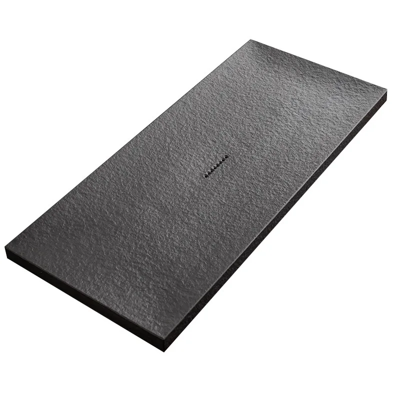 Natural Black Stone Tea Tray, Chinese Kung Fu Tea Set for Living Room Desktop, Traditional Home Tea Table Decor - view 5