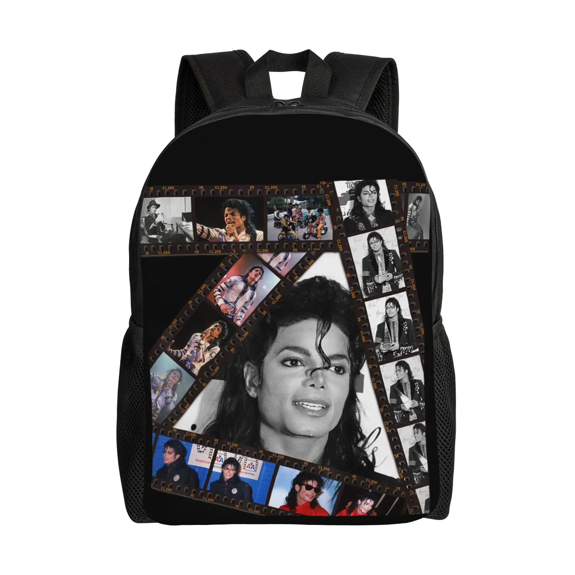 

The King of Pop Michael Jackson MJ Backpack Unisex Big Backpacks Polyester Modern High School Bags Hiking Design Rucksack